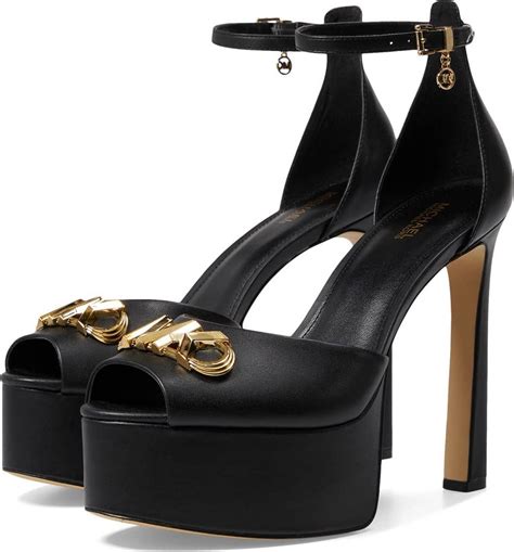 michael kors peep toe black pumps|michael kors martina pumps.